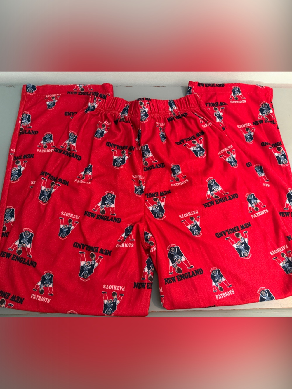 New England Patriots Red Logo Flannel Lounge pants